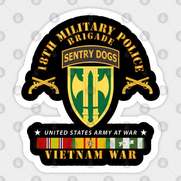 18th MP Brigade - Sentry Dogs Tab - Vietnam w VN SVC Sticker by twix123844